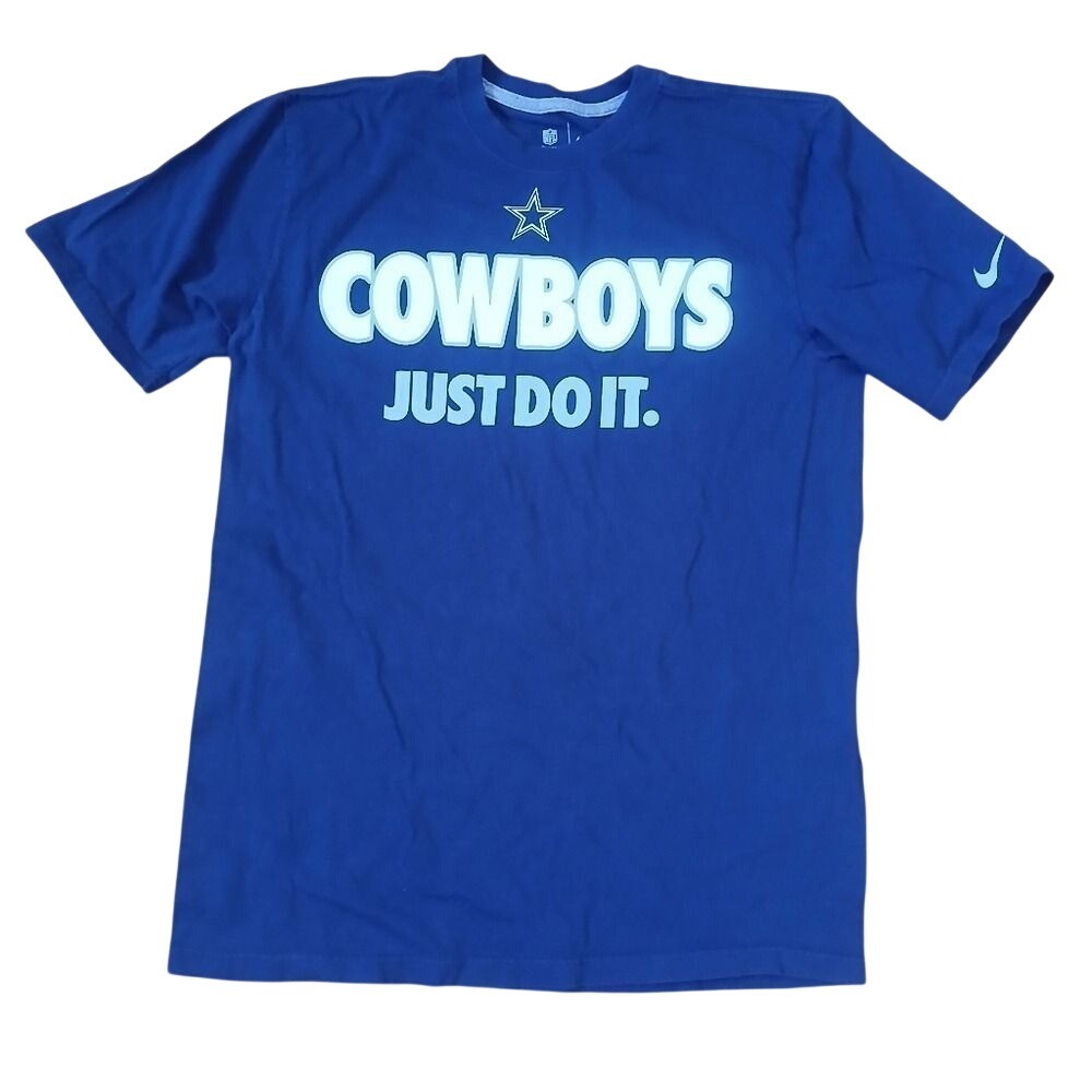Nike T-Shirt Mens Large Blue Dallas‎ Cowboys Just Do It NFL Team Apparel Graphic